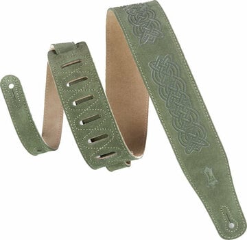 Leather guitar strap Levys MS26CK Leather guitar strap Green - 1
