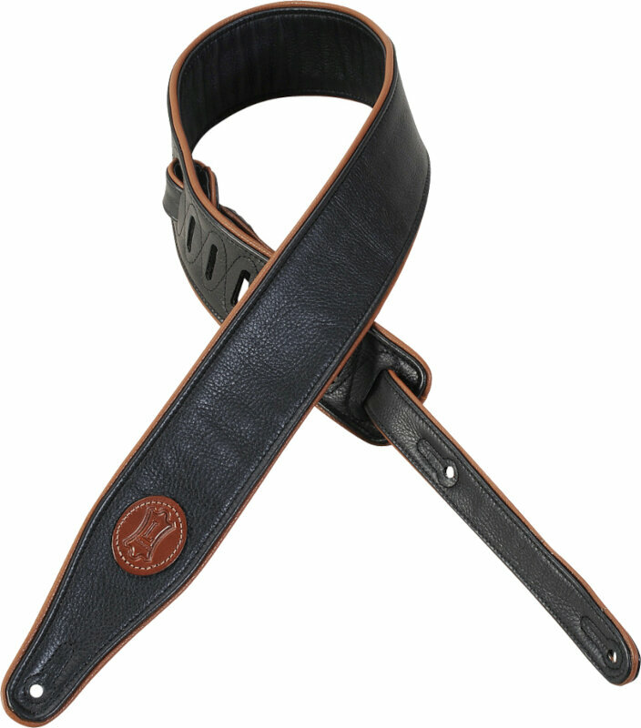 Leather guitar strap Levys MSS17 Leather guitar strap Black