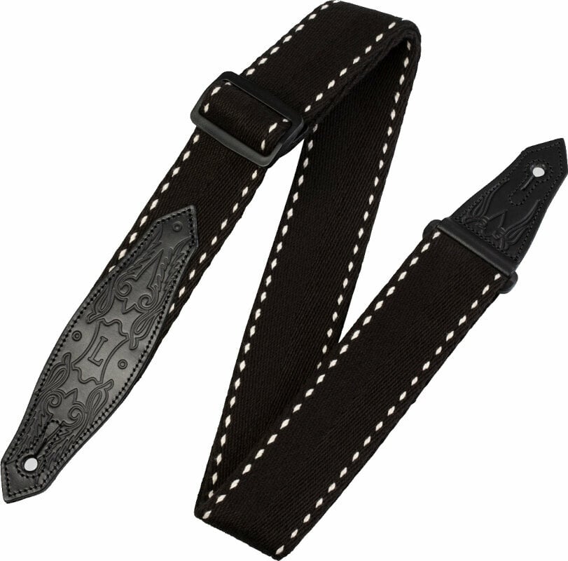 Textile guitar strap Levys MSSC80-BLK Country/Western Series 2" Heavy-weight Cotton Guitar Strap Black