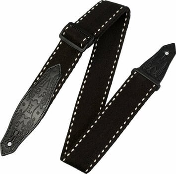 Textile guitar strap Levys MSSC80-BLK Country/Western Series 2" Heavy-weight Cotton Guitar Strap Black - 1