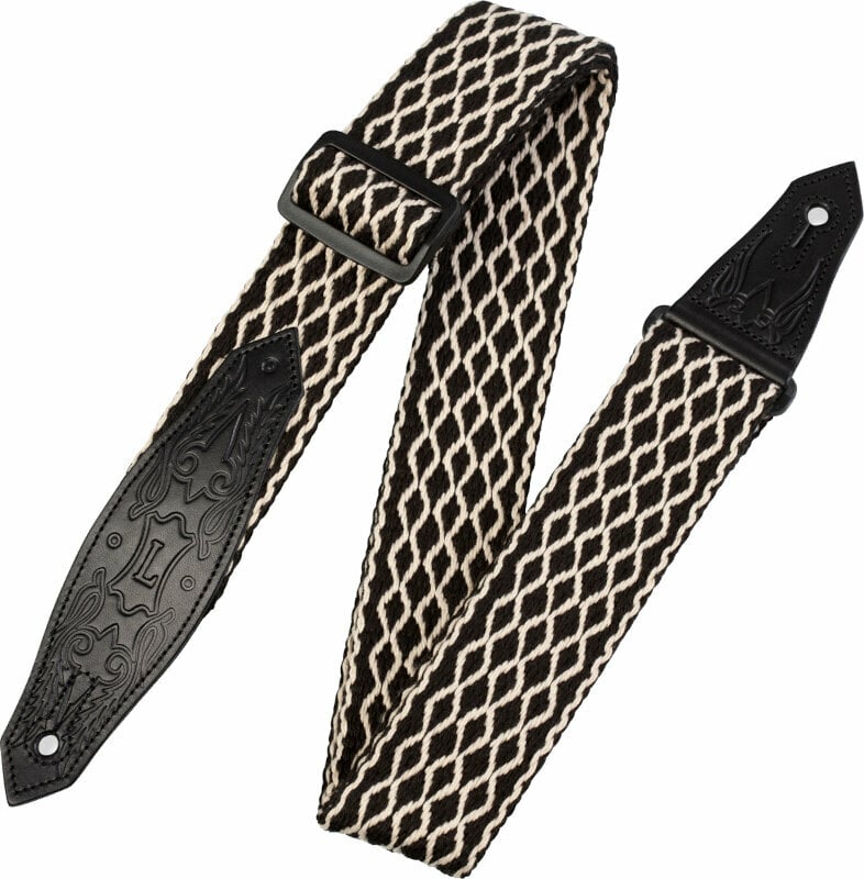 Kytarový pás Levys MSSC80-BLK/WHT Country/Western Series 2" Heavy-weight Cotton Guitar Strap Black White