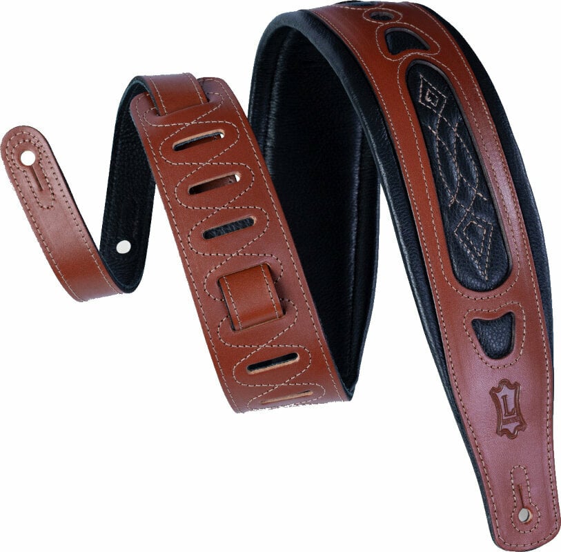 Leather guitar strap Levys PM31 Leather guitar strap Walnut