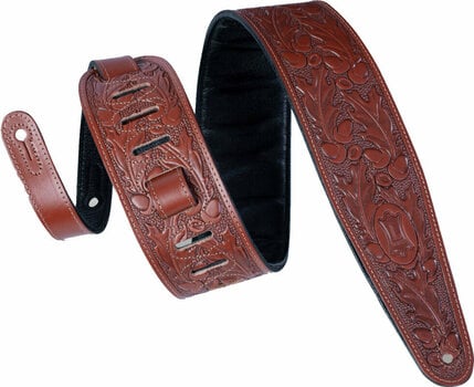 Leather guitar strap Levys PM44T01 Leather guitar strap Walnut - 1