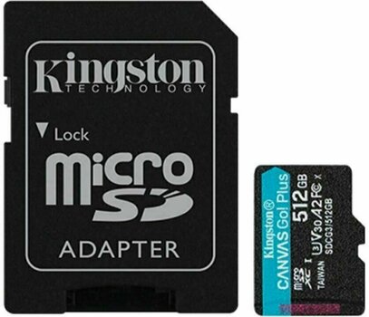 Memory Card Kingston 512GB microSDXC Canvas Go! Plus U3 UHS-I V30 + SD Adapter SDCG3/512GB - 1