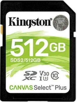 Speicherkarte Kingston 512GB SDXC Canvas Plus UHS-I SDS2/512GB - 1
