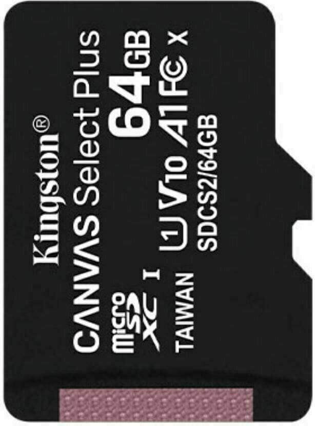 Memory Card Kingston 64GB microSDXC Canvas Plus UHS-I Gen 3 SDCS2/64GBSP
