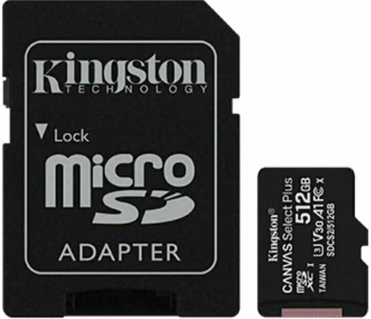 Pamäťová karta Kingston 512GB microSDXC Canvas Plus UHS-I Gen 3 Micro SDXC 512 GB Pamäťová karta
