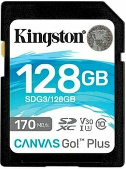 Карта памет Kingston 128GB SDXC Canvas Go! Plus CL10 U3 V30 SDG3/128GB - 1