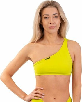 Women's Swimwear Nebbia One Shoulder Bandeau Bikini Top Green S - 1