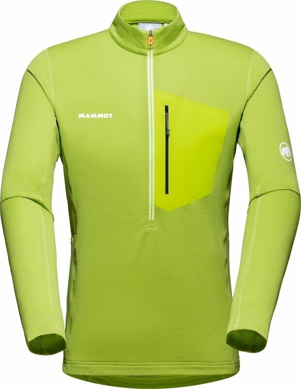 Outdoor Hoodie Mammut Aenergy Light ML Half Zip Pull Men Highlime/Granit 2XL Outdoor Hoodie