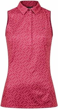 Koszulka Polo J.Lindeberg Dena Print Sleeveless Golf Top Hot Pink Bridge Monogram L - 1