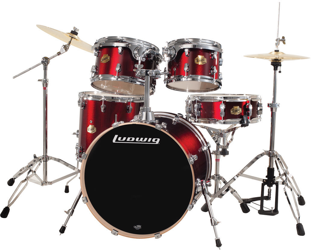 Akoestisch drumstel Ludwig Element Pop Wine Red