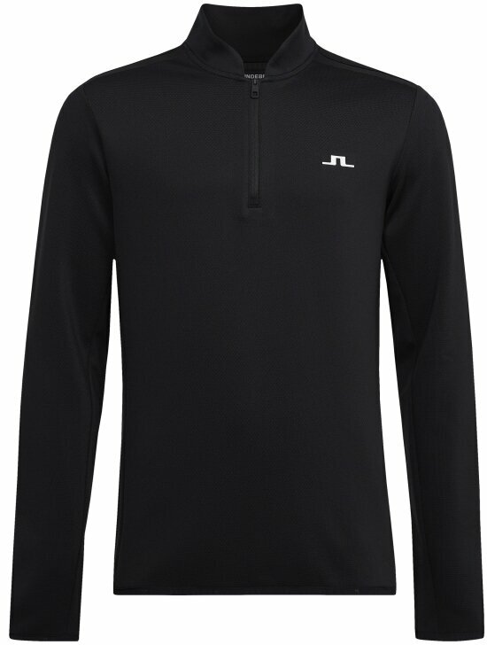 Sweat à capuche/Pull J.Lindeberg Tech Bridge Golf Mid Layer Black S Sweat-shirt