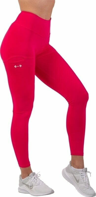 Fitness nadrág Nebbia Active High-Waist Smart Pocket Leggings Pink L Fitness nadrág