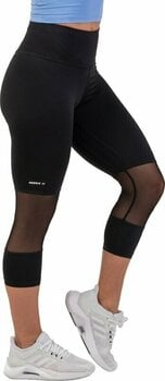 Fitness-bukser Nebbia High-Waist 3/4 Length Sporty Leggings Sort L Fitness-bukser - 1