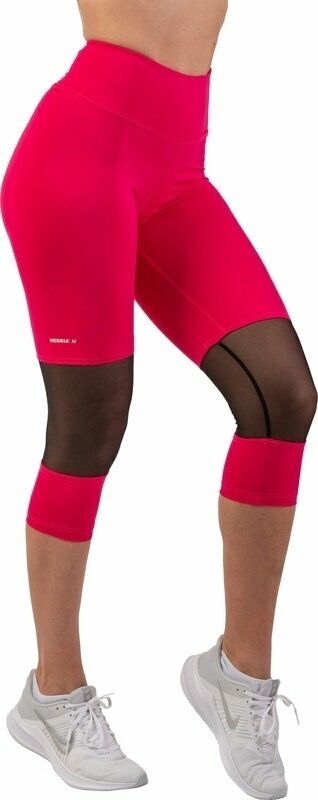 Fitness-bukser Nebbia High-Waist 3/4 Length Sporty Leggings Pink S Fitness-bukser