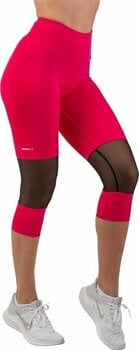 Fitness Trousers Nebbia High-Waist 3/4 Length Sporty Leggings Pink L Fitness Trousers - 1