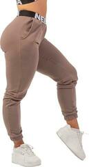 Fitness Trousers Nebbia Iconic Mid-Waist Sweatpants Brown XS Fitness Trousers