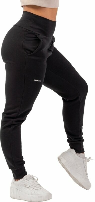 Pantaloni fitness Nebbia High-Waist Loose Fit Sweatpants "Feeling Good" Black XS Pantaloni fitness