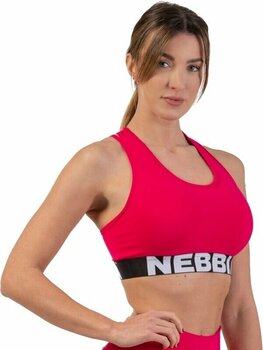 Fitness-undertøj Nebbia Medium Impact Cross Back Sports Bra Pink M Fitness-undertøj - 1