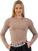 Fitness T-Shirt Nebbia Organic Cotton Ribbed Long Sleeve Top Brown XS Fitness T-Shirt