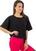Fitness shirt Nebbia Organic Cotton Loose Fit "The Minimalist" Crop Top Black XS-S Fitness shirt