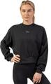 Nebbia Loose Fit Sweatshirt "Feeling Good" Black XS-S Trainingspullover