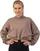 Fitness-sweatshirt Nebbia Loose Fit Crop Hoodie Iconic Brown XS-S Fitness-sweatshirt
