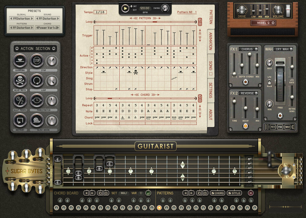 VST Instrument studio-software SugarBytes Guitarist (Digitaal product)
