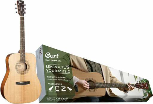 Guitare acoustique Cort Earth Pack OP Open Pore - 1