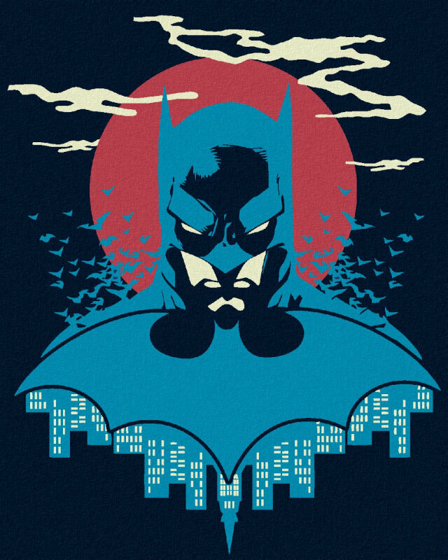 Festés számok szerint Zuty Festés számok alapján Batman kék és piros színben