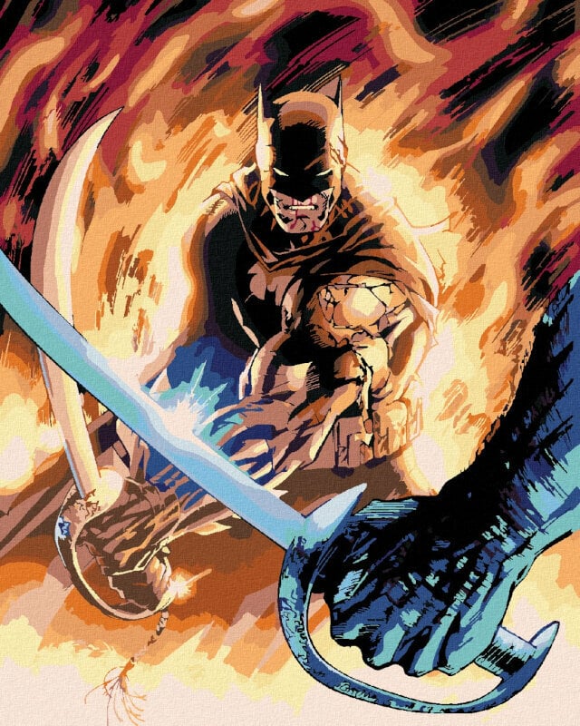 Slikanje po številkah Zuty Barvanje po številkah Batman in meč