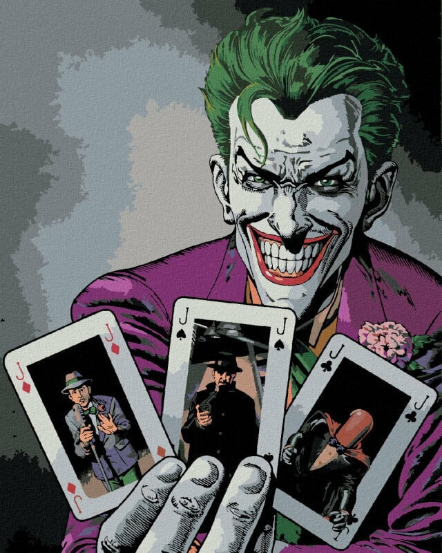 Maľovanie podľa čísel Zuty Maľovanie podľa čísiel Joker a karty Batman