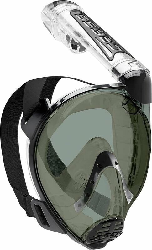 Diving Mask Cressi Duke Dry Full Face Mask Clear/Black/Smoked S/M