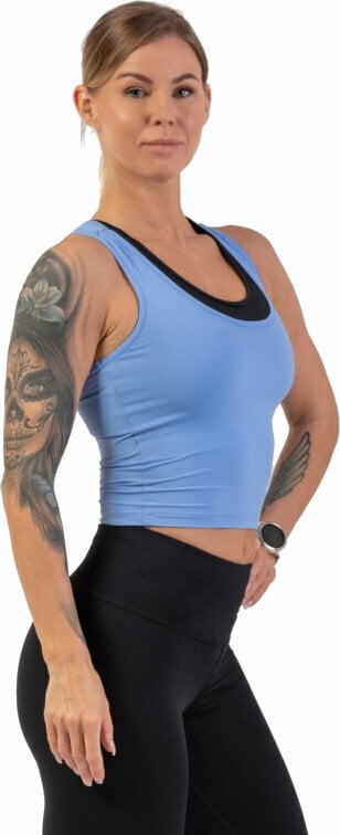 Fitness shirt Nebbia Sporty Slim-Fit Crop Tank Top Light Blue S Fitness shirt