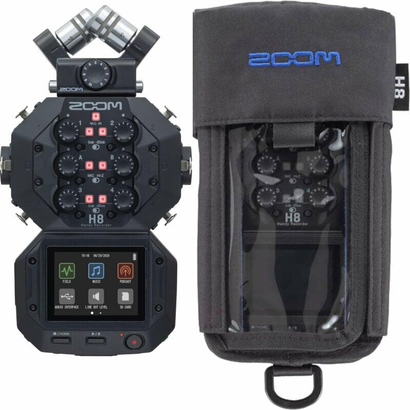 Bärbar digital inspelare Zoom H8 SET Svart
