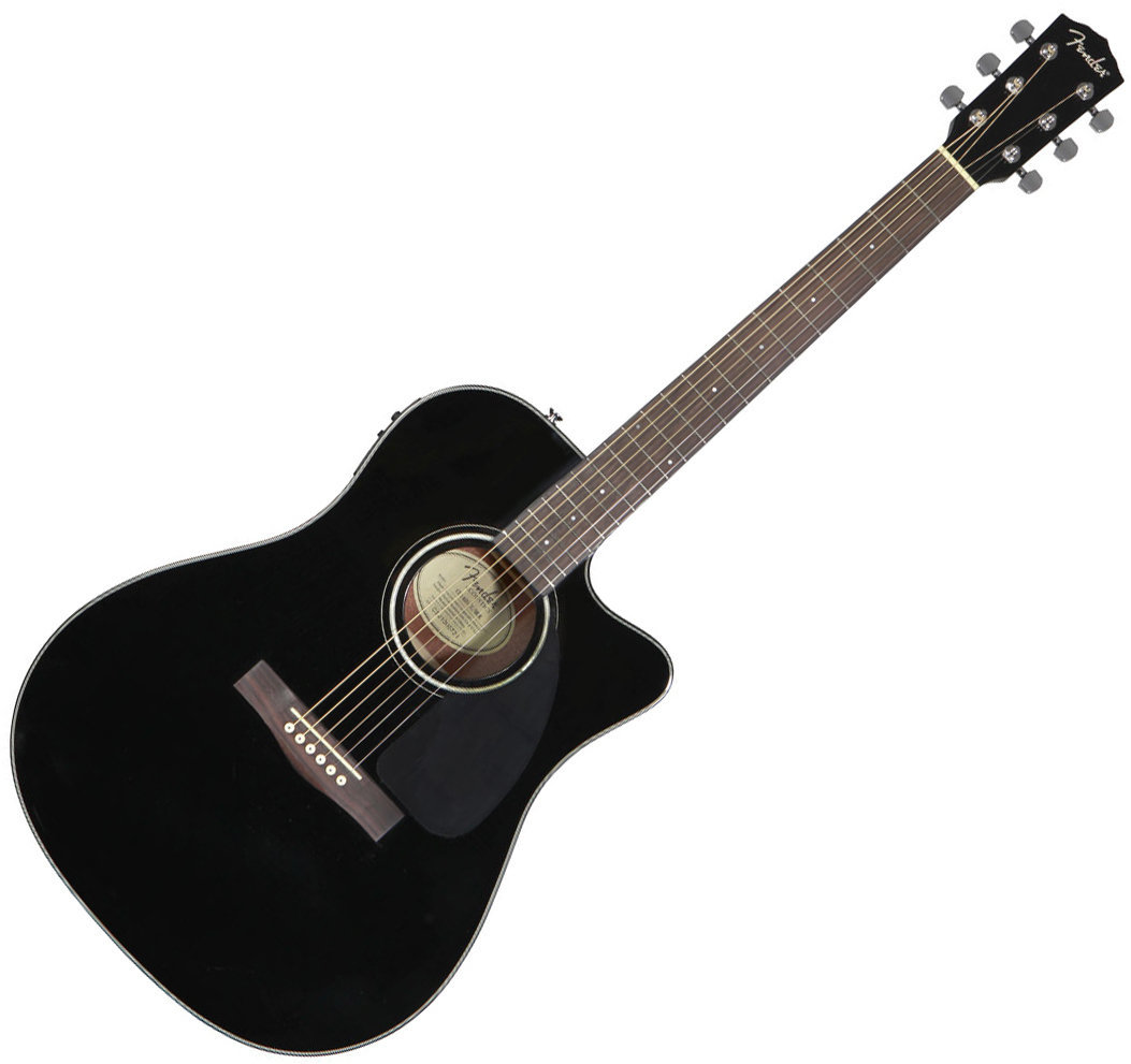 Guitare Dreadnought acoustique-électrique Fender CD-140 SCE Black