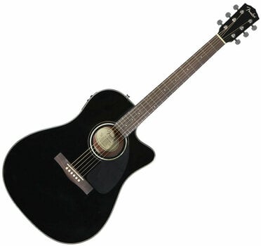 Dreadnought elektro-akoestische gitaar Fender CD-140 SCE Black - 1