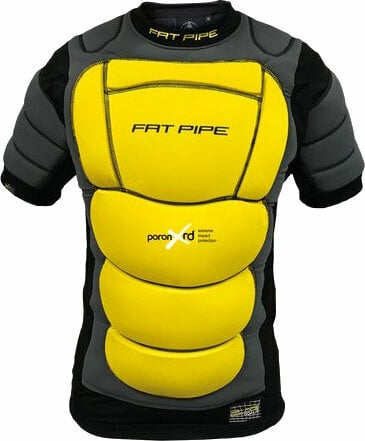 Gardien de but de floorball Fat Pipe GK Protective XRD Padding Vest Black/Yellow XS/S Gardien de but de floorball