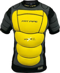 Florbalový brankár Fat Pipe GK Protective XRD Padding Black/Yellow Krátke rukávy-Vesta XS/S