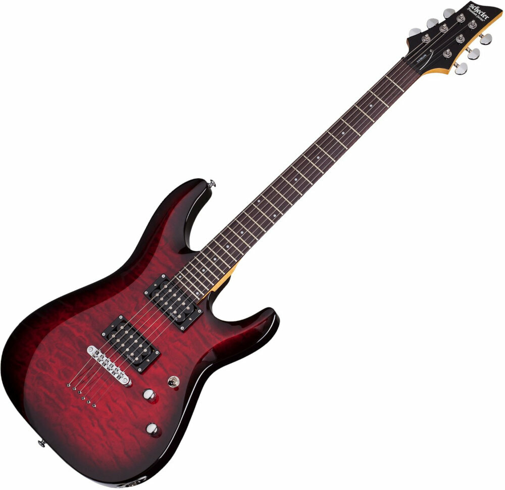 Elektrische gitaar Schecter C-6 Plus See-Thru Cherry Burst