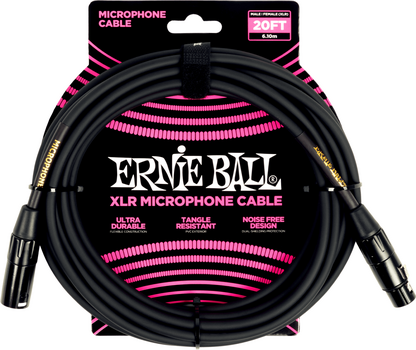 Mikrofonní kabel Ernie Ball 6388 Černá 6,1 m - 1