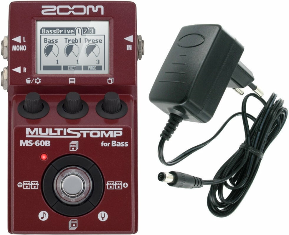 Bassguitar Multi-Effect Zoom MS-60B SET