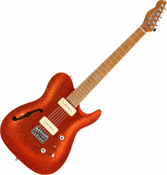 Elektromos gitár Chapman Guitars ML3 Semi Hollow Pro Traditional Burnt Orange Sparkle - 1