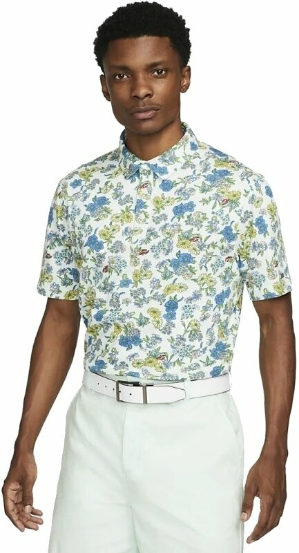 Polo-Shirt Nike Dri-Fit Player Floral Mens Polo Shirt Barely Green/Brushed Silver 2XL