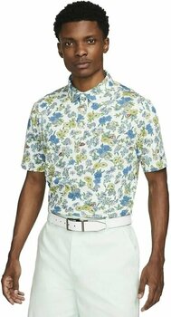 Chemise polo Nike Dri-Fit Player Floral Mens Polo Shirt Barely Green/Brushed Silver L
