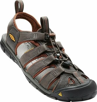 Mens Outdoor Shoes Keen Men's Clearwater CNX Sandal Raven/Tortoise Shell 42 Mens Outdoor Shoes - 1