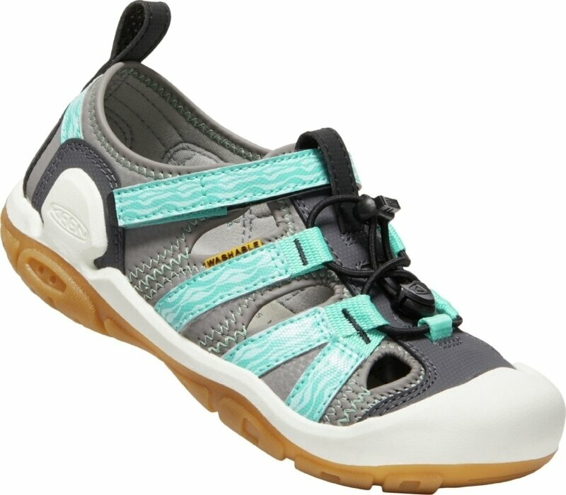 Kids' Hiking Shoes Keen Knotch Creek Youth Sandals Steel Grey/Waterfall 34 Kids' Hiking Shoes