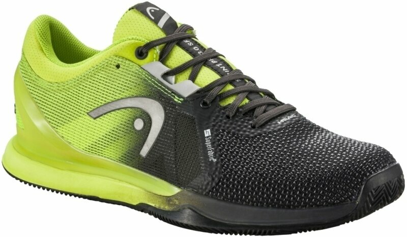Мъжки обувки за тенис Head Sprint Pro 3.0 SF Clay Black/Lime 42,5 Мъжки обувки за тенис