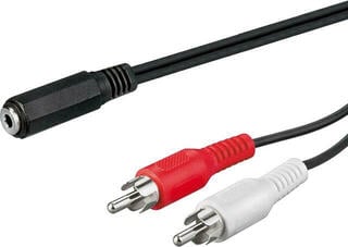 Kabel audio PremiumCord Jack 3.5mm-2xCINCH F/M 1,5 m Kabel audio